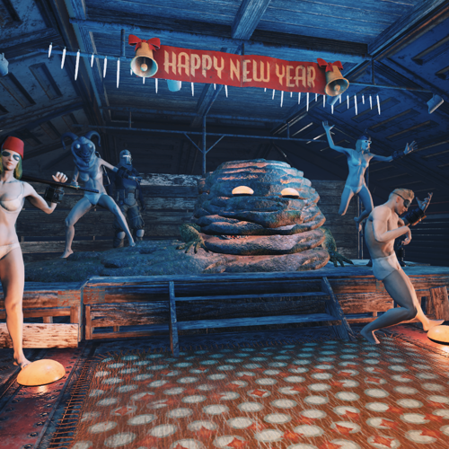 Showing off the new Super Mutant attire